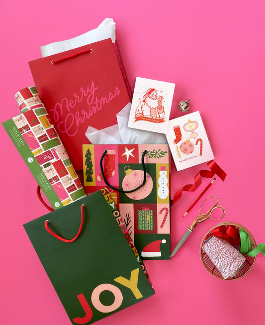 Christmas Quilt, Holiday Gift Bag