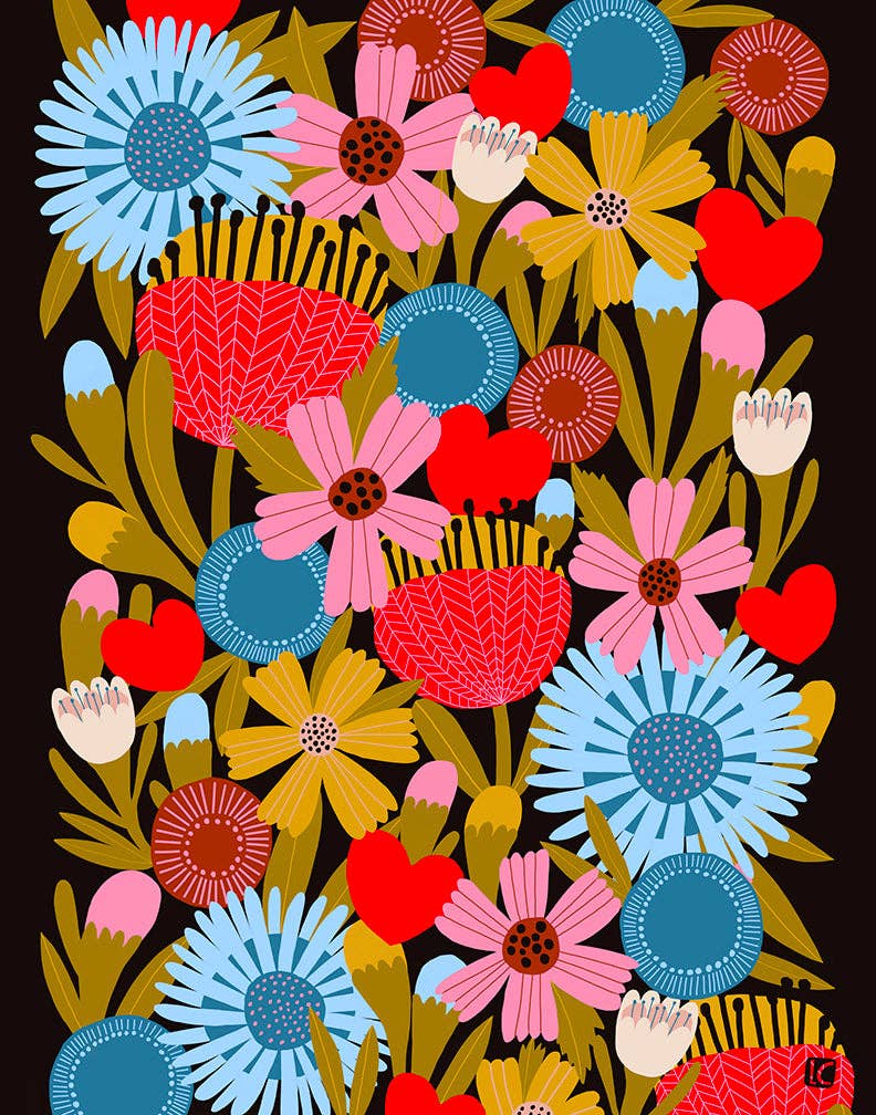 Art Print - Jolies Fleurs "Pretty Flowers" - Floral Wall Art