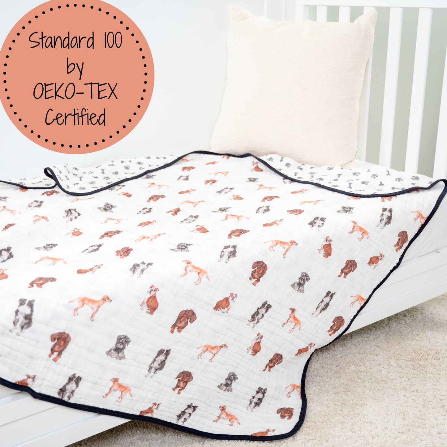 Muslin Blanket - Toddler - Dogs