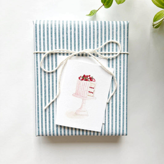 Pink cake mini enclosure notecard