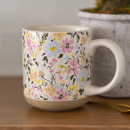 Pastel Floral - Stoneware Coffee Mug