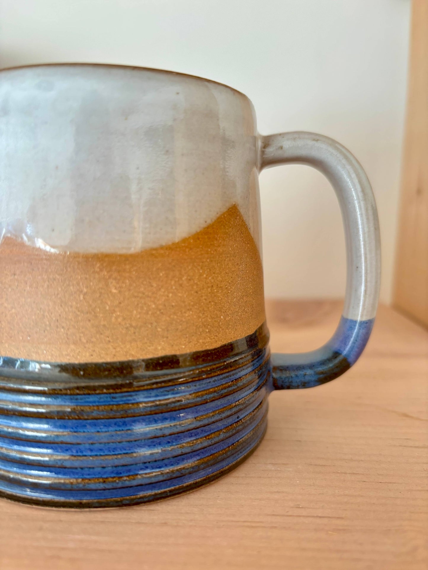 Ceramic Reeded Mug - Handmade