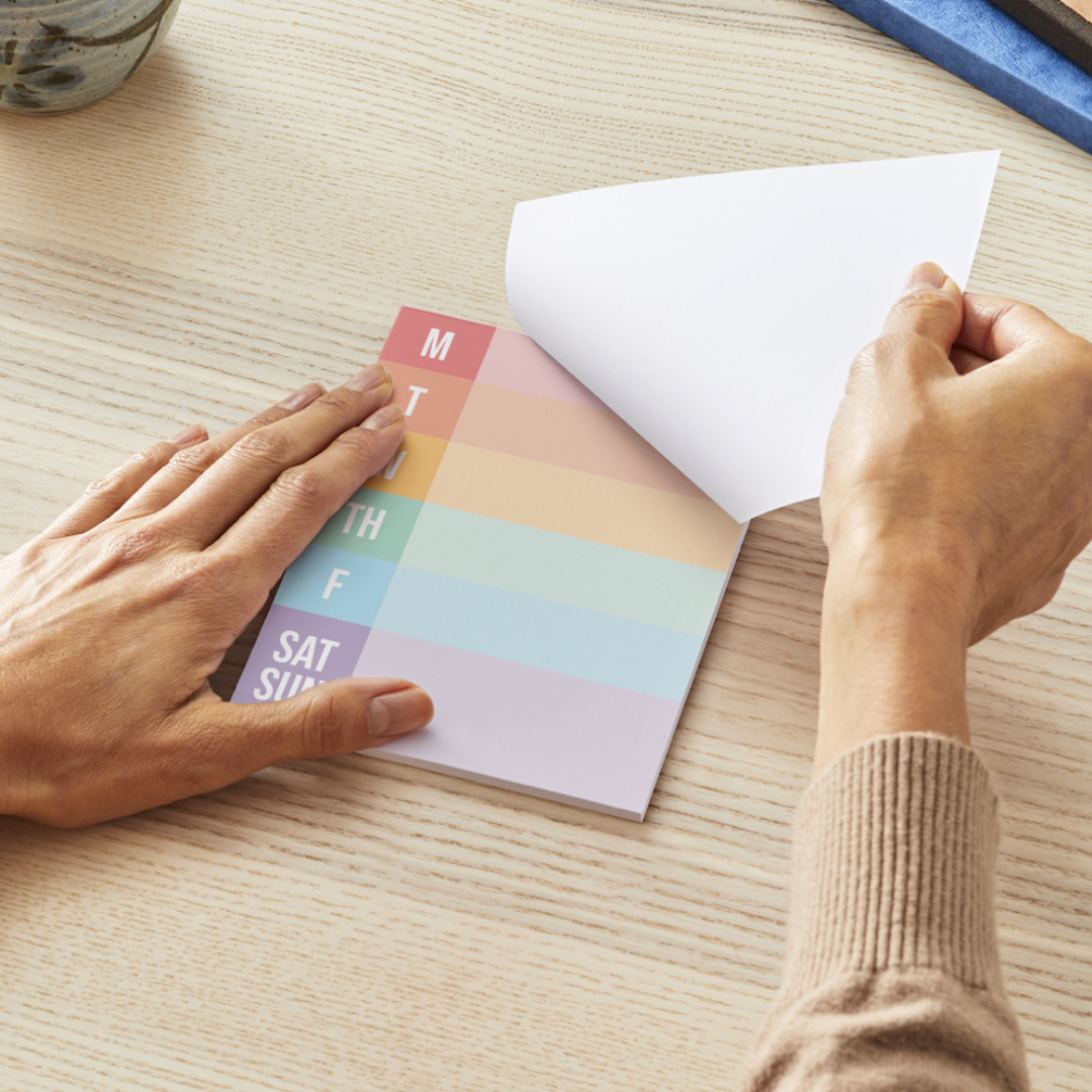 Weekly Colorful, Medium Tear-A-Way Notepad