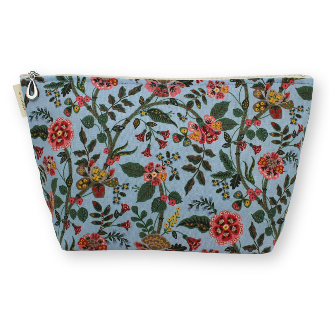 The Large Makeup Bag | Lined Zip Pouch | Cotton
