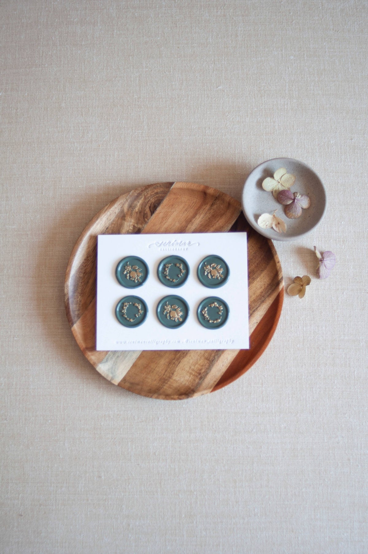 Set of 6 Green Sequoia Wax Stickers