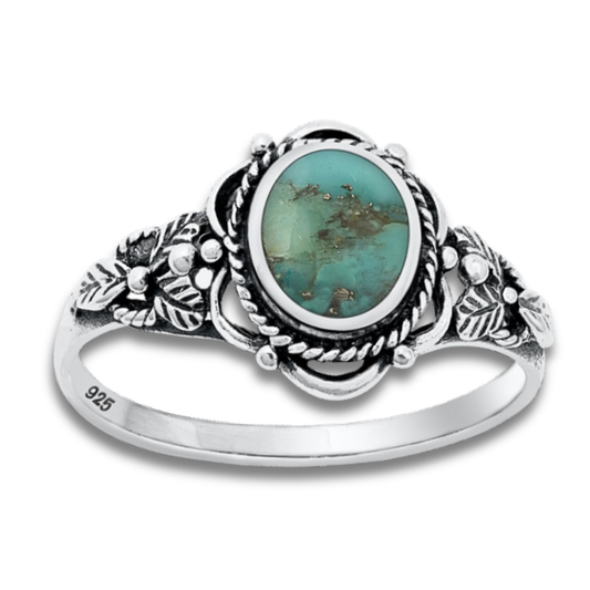 Turquoise Floral Ring