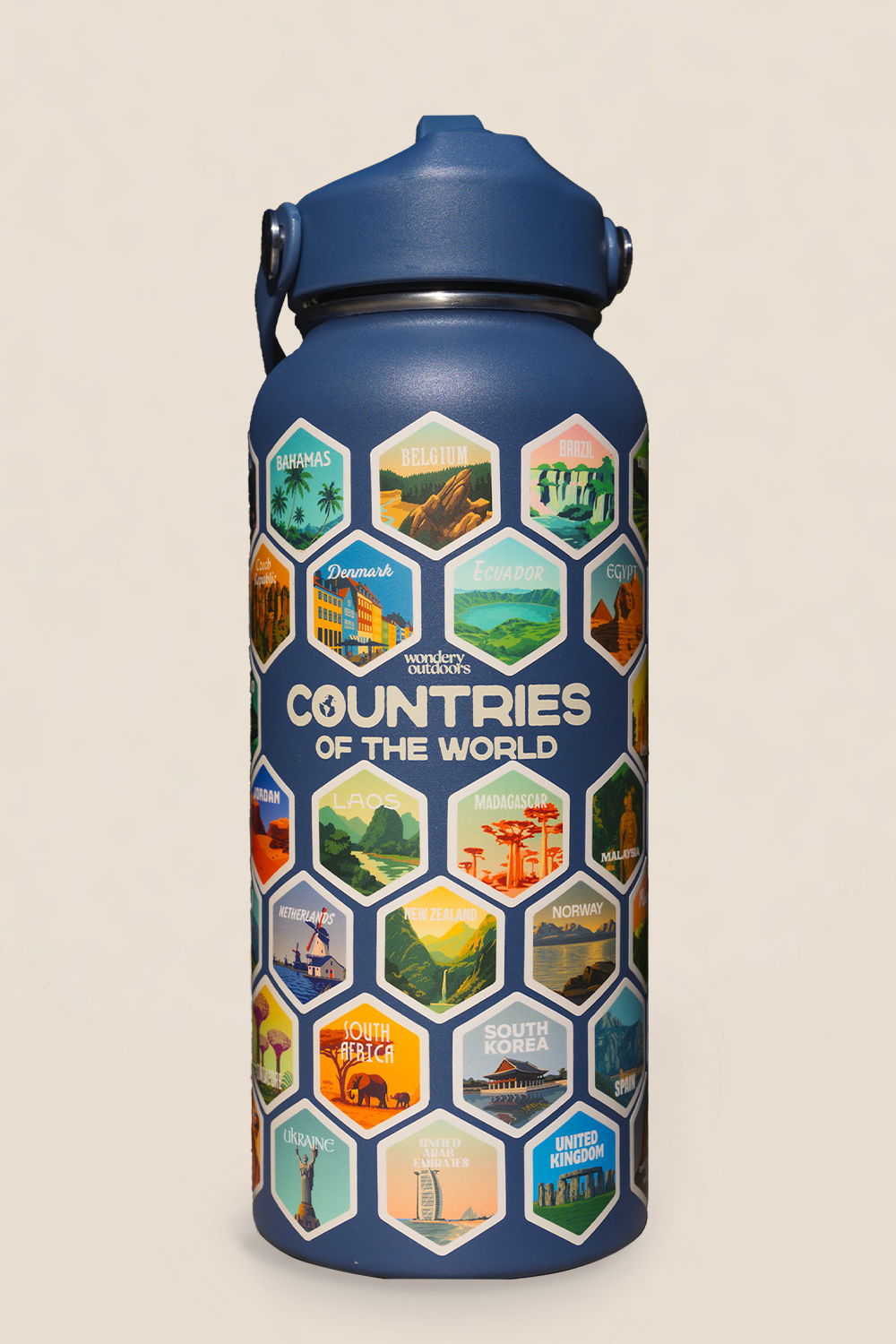 Countries of the World Bucket List Bottle 32oz