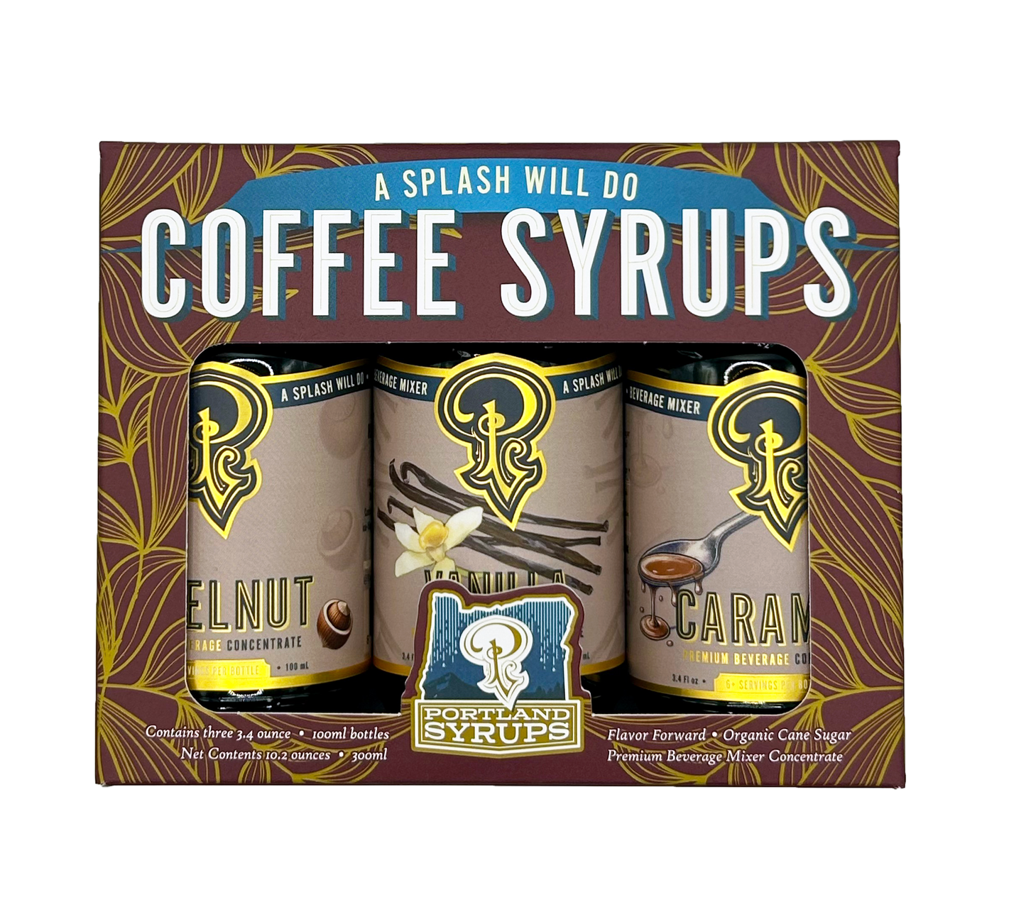 Gift Set - Coffee Syrups - Vanilla, Hazelnut, Caramel