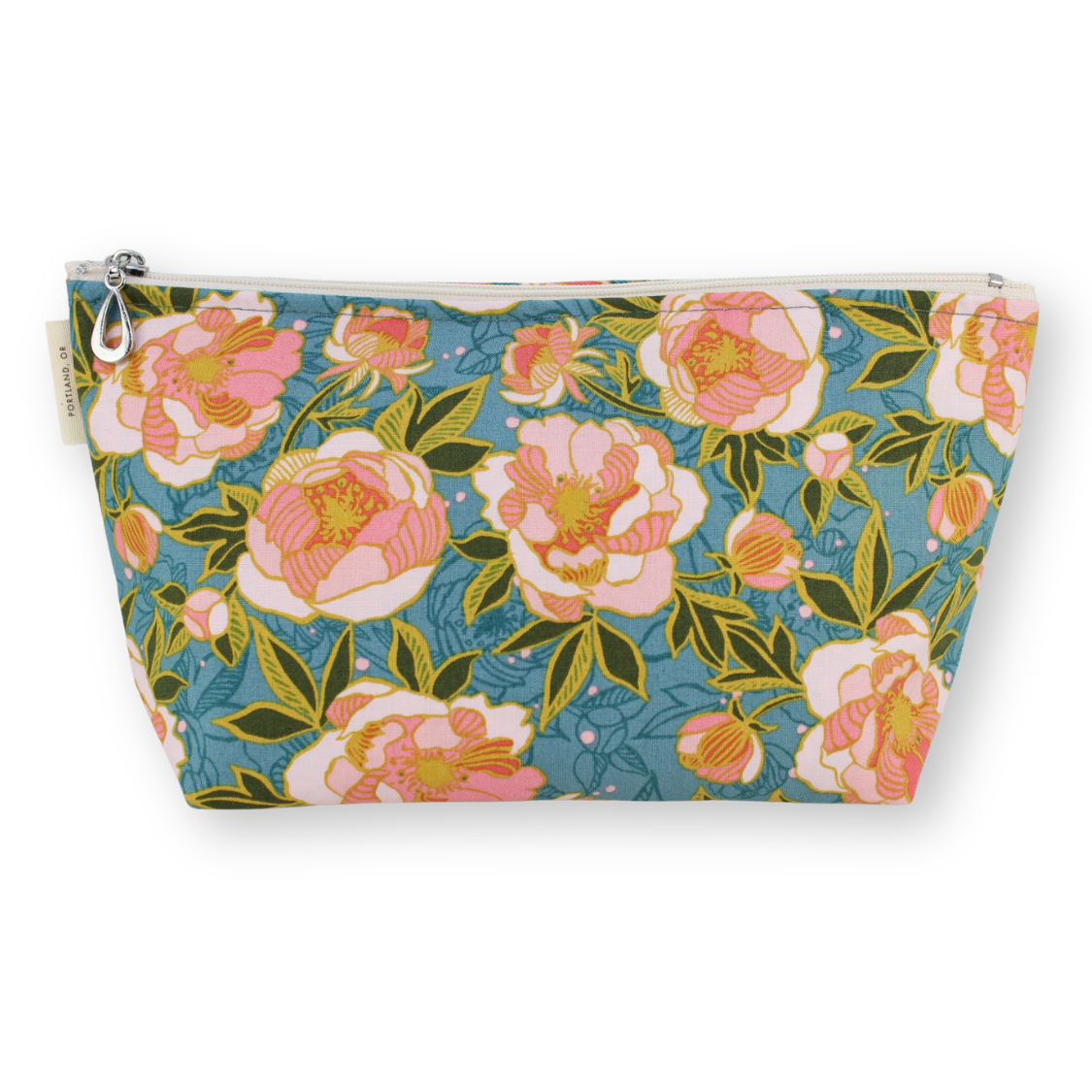The Medium Makeup Bag | Lined Zip Pouch | Cotton