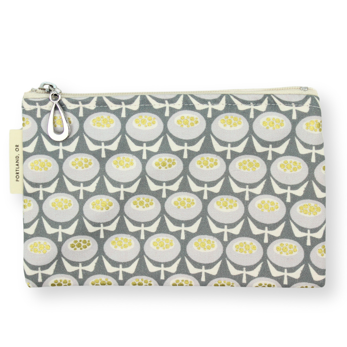 The Coin Purse | Small Zip Pouch | Metallic Cotton