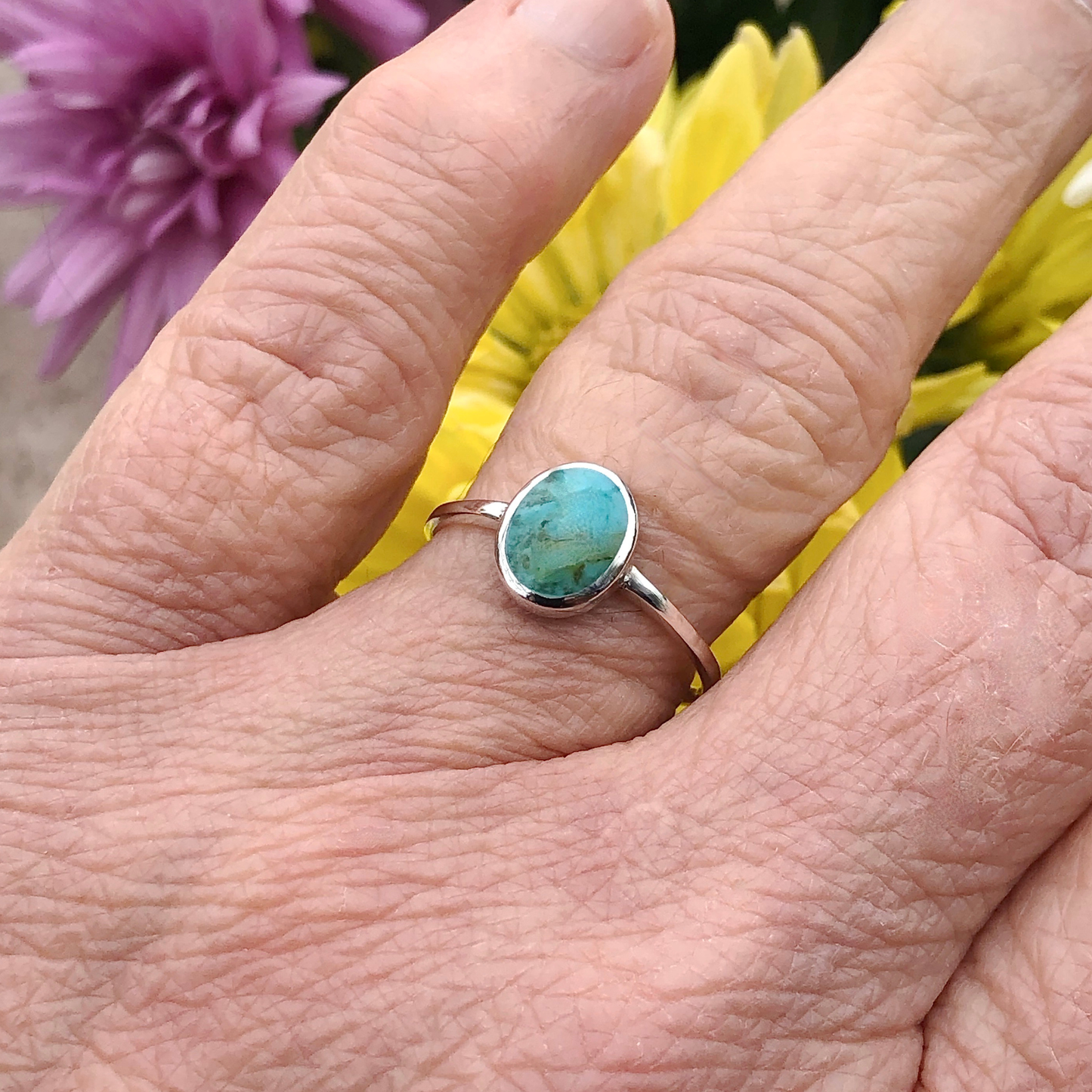 Small Oval Turquoise Ring