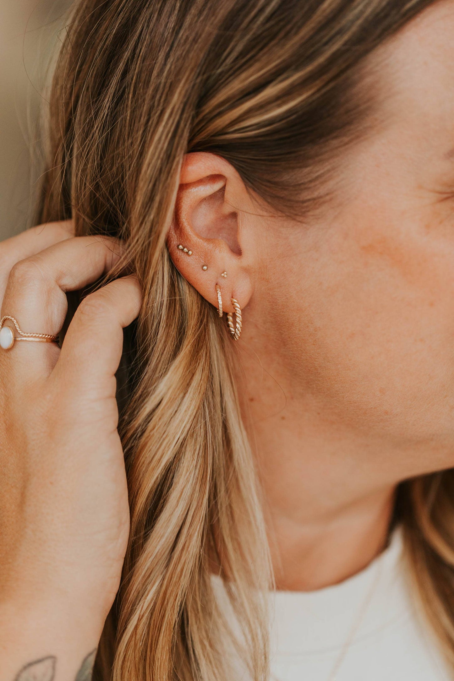 Triple Dot Studs | 14kt Gold Fill + Sterling Silver
