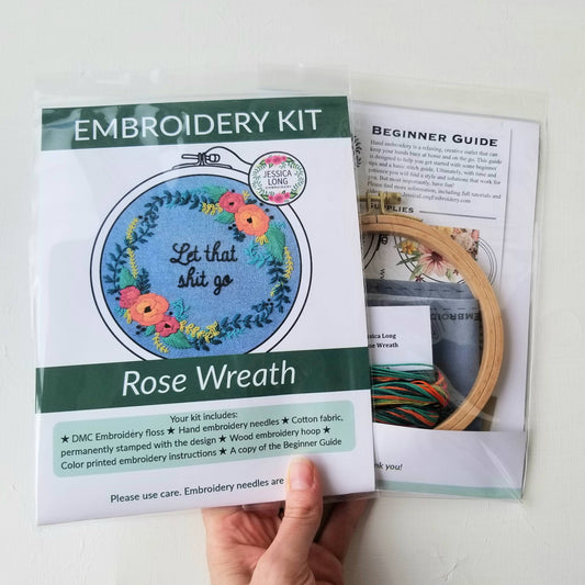 Let That Shit Go - Beginner Embroidery Kit