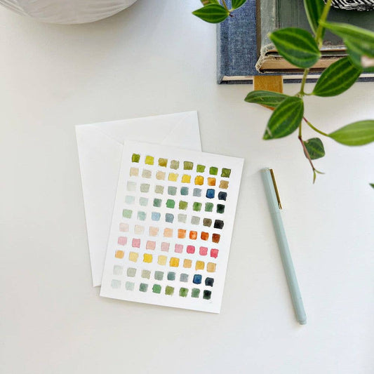 Paint swatch notecard