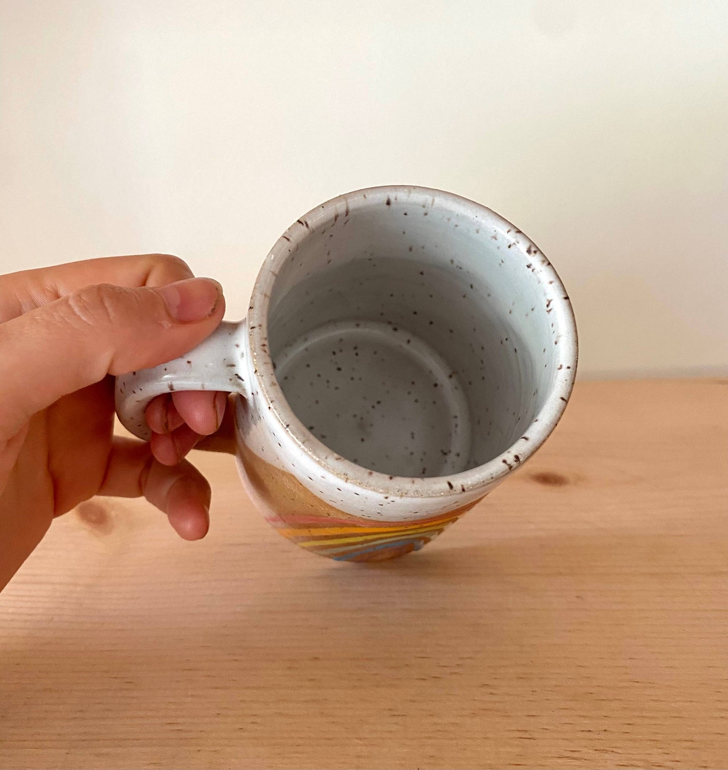 Ceramic Rainbow Mug - Handmade