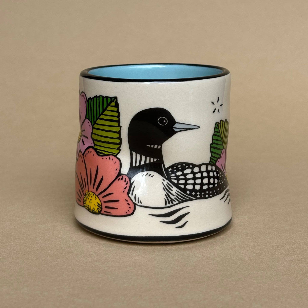 Lucky Loon Cup - Medium Ceramic Christmas Holiday Gift Mug