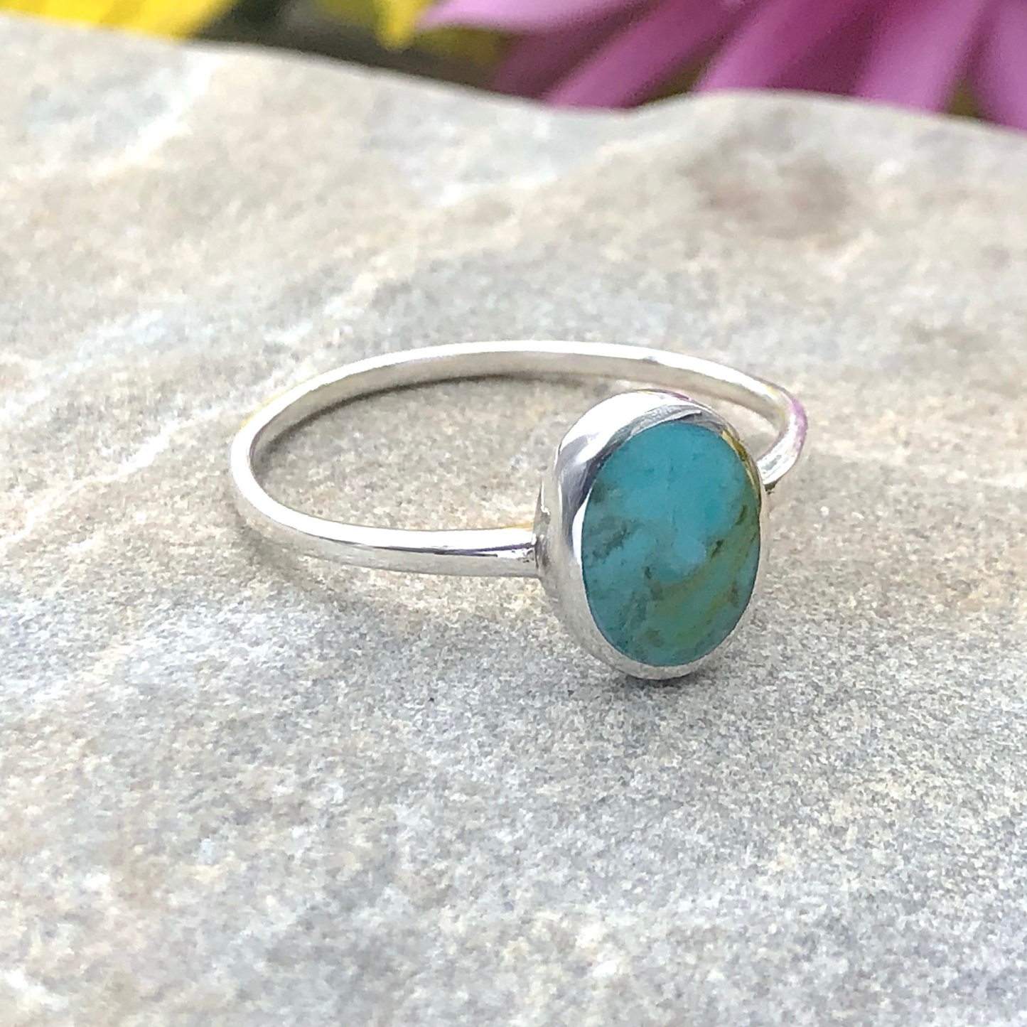 Small Oval Turquoise Ring