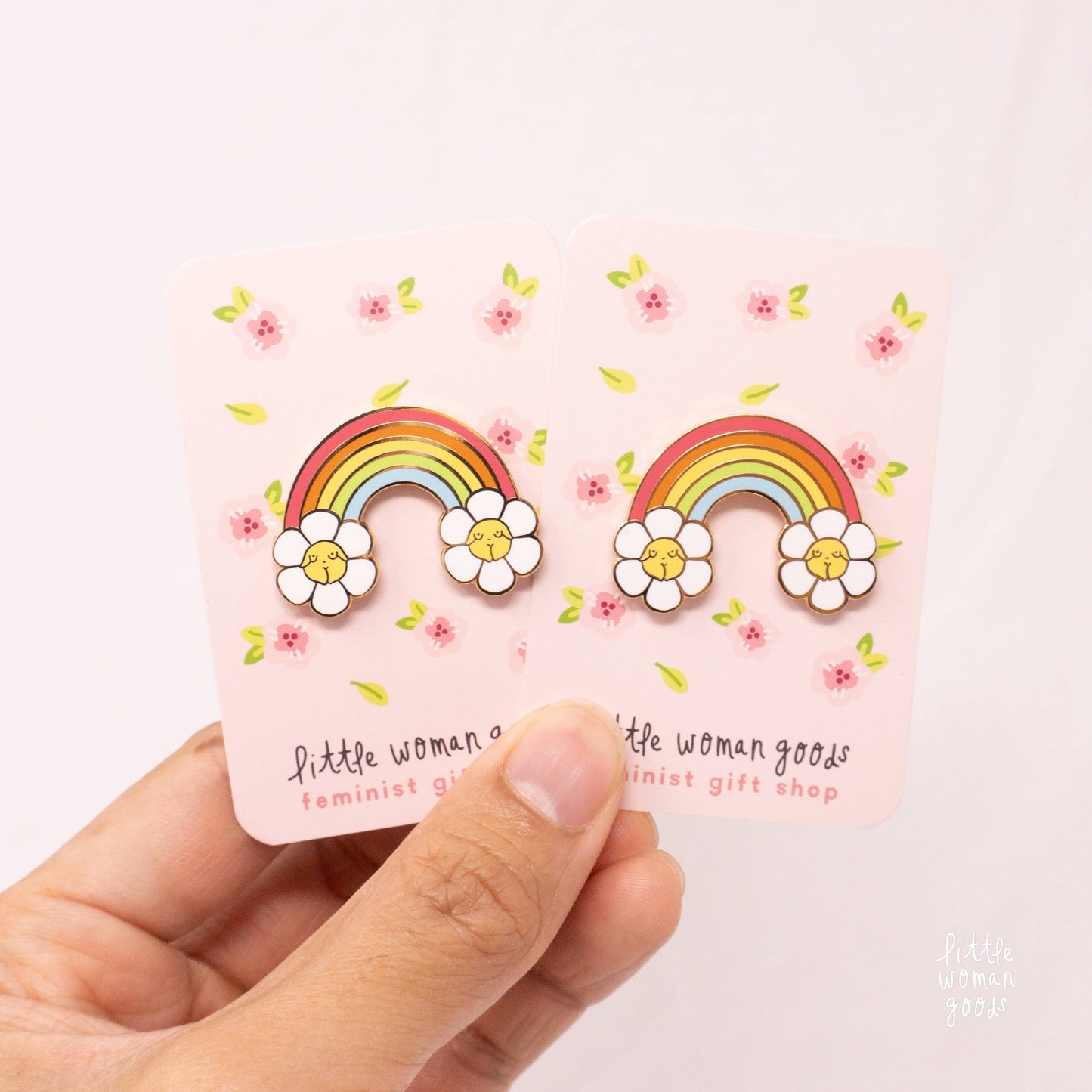 Rainbow Enamel Pin- Cute Pride pin