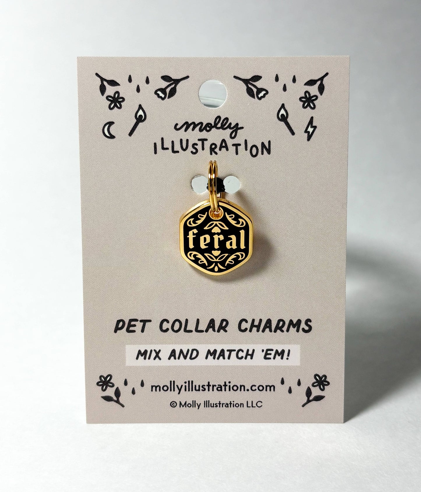 Feral - Pet Collar Charm