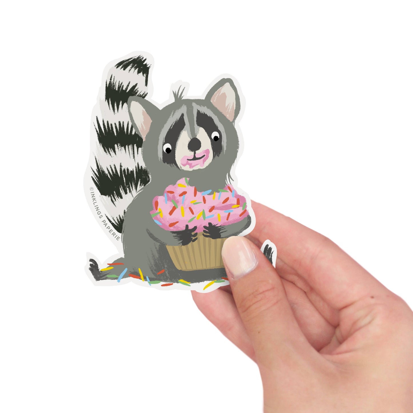 Vinyl Sticker - Raccoon Snacks