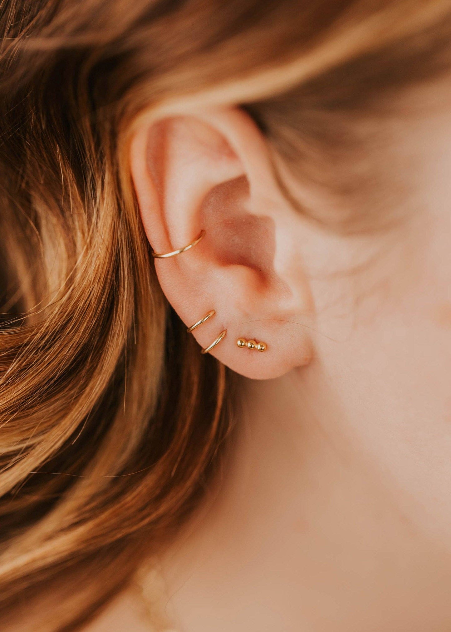 Triple Dot Studs | 14kt Gold Fill + Sterling Silver