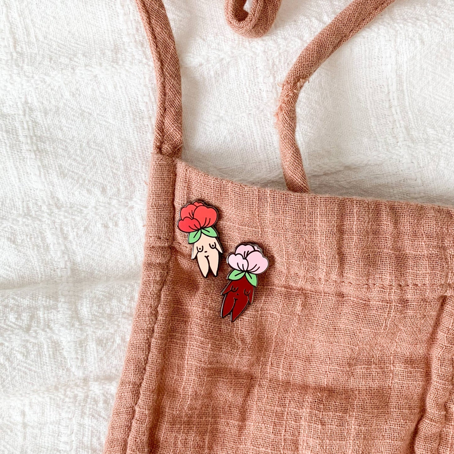 Flower Child Enamel Pin - Dark