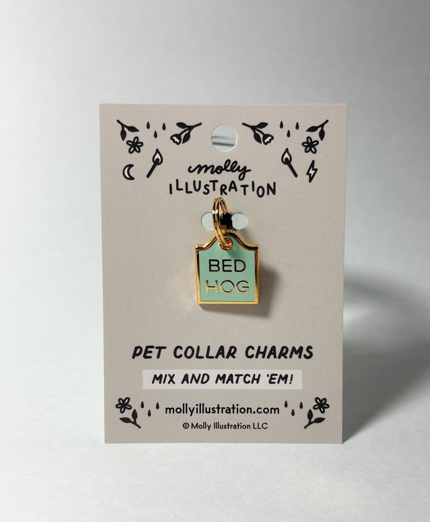 Bed Hog - Pet Collar Charm