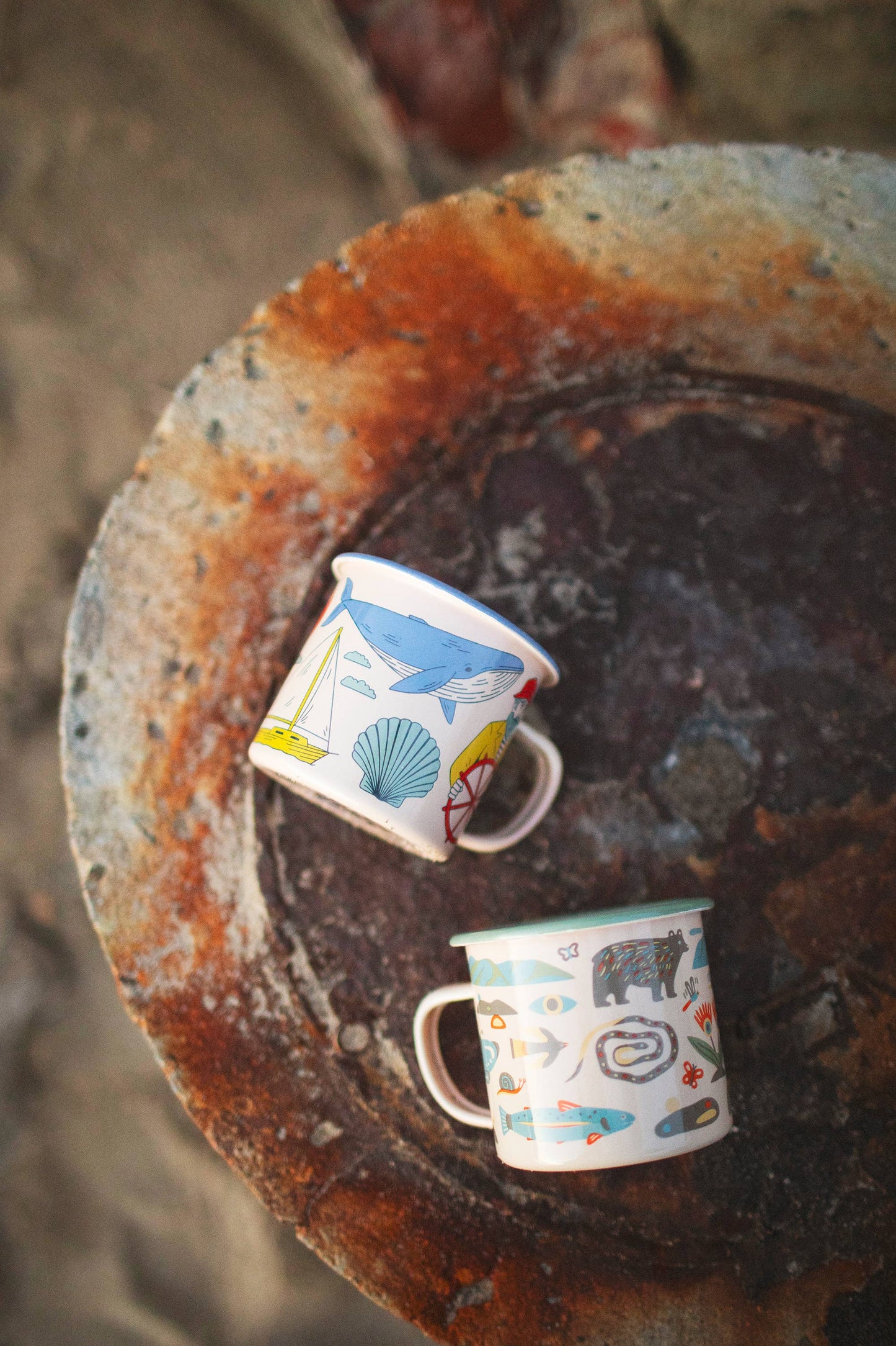 Enamel Coffee & Camp Mug | Mountain Stream