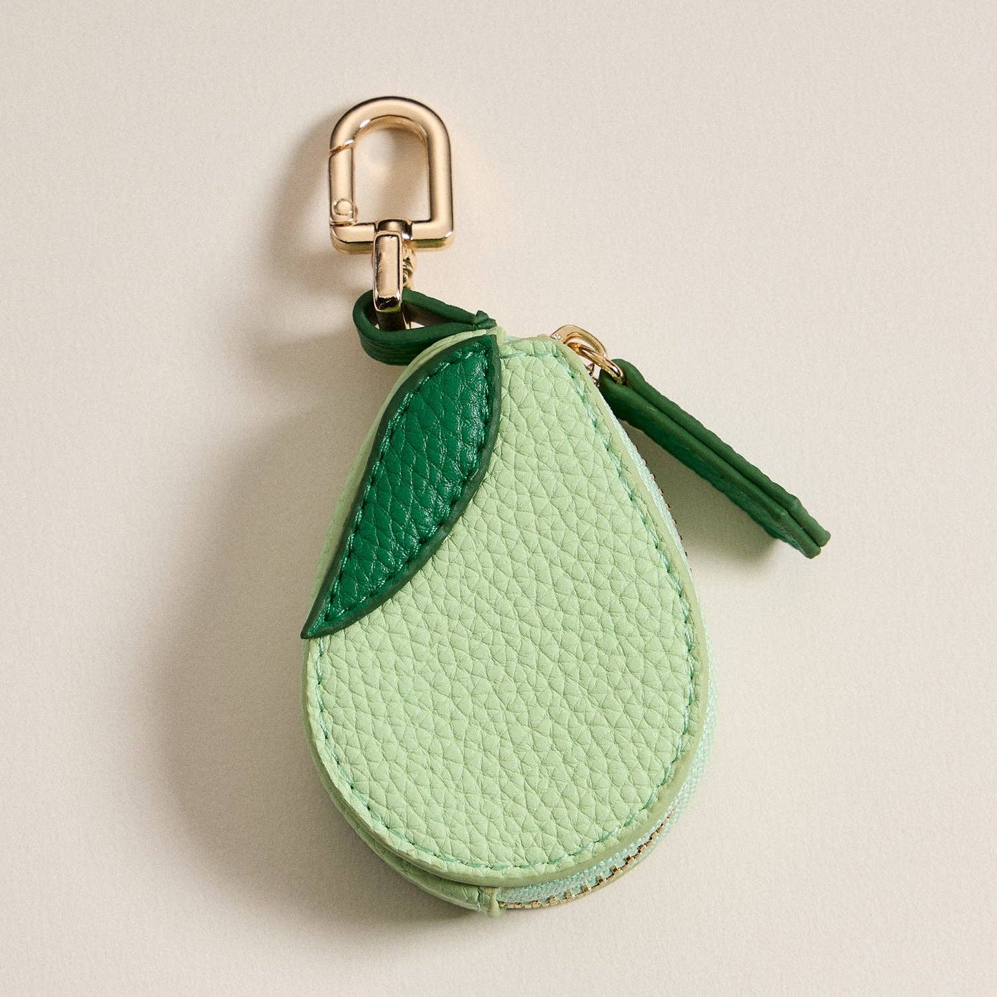Refined Avocado Leather Keychain Pouch
