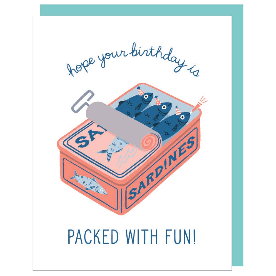 Sardines Birthday Card