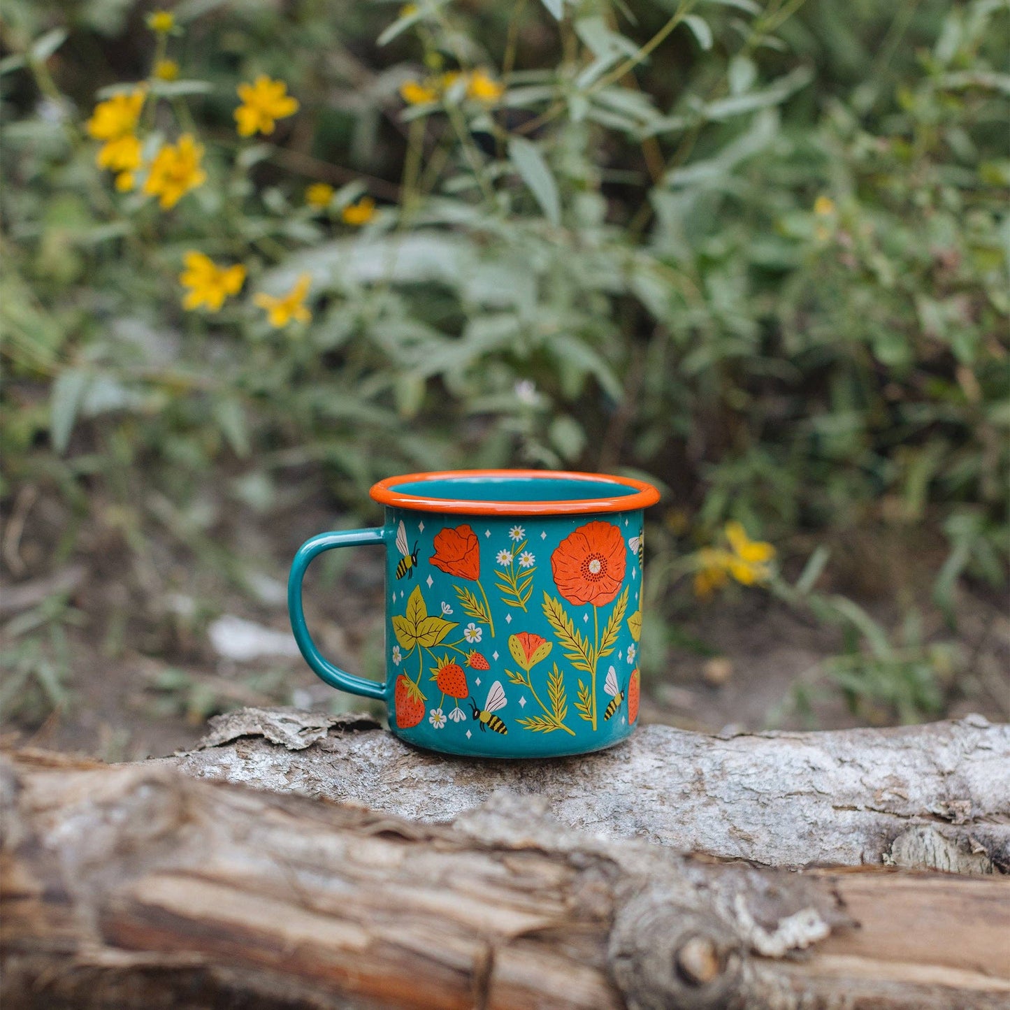 Enamel Coffee & Camp Mug | Garden Buzz