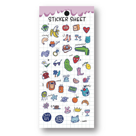 Stuff 01 - Clear Planner Sticker Sheet