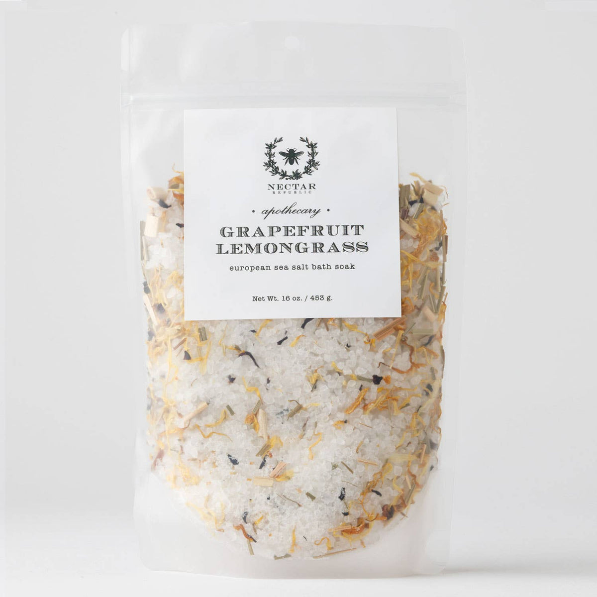 Grapefruit Lemongrass Bath Soak 16 oz. Pouch  | salts refill