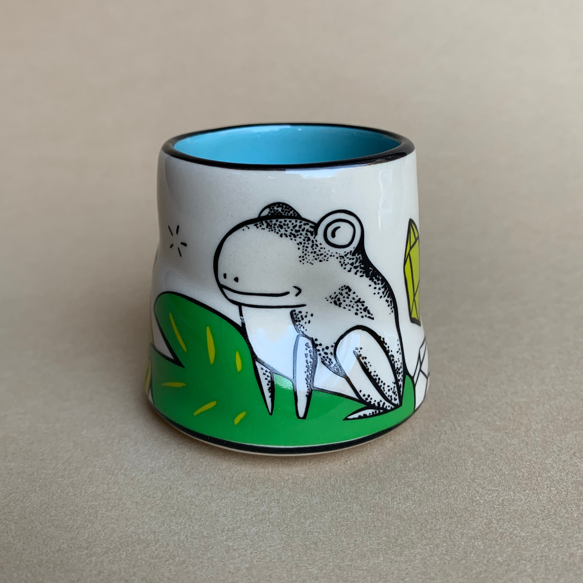 Lucky Frog Cup - Small Ceramic Christmas Holiday Gift Mug