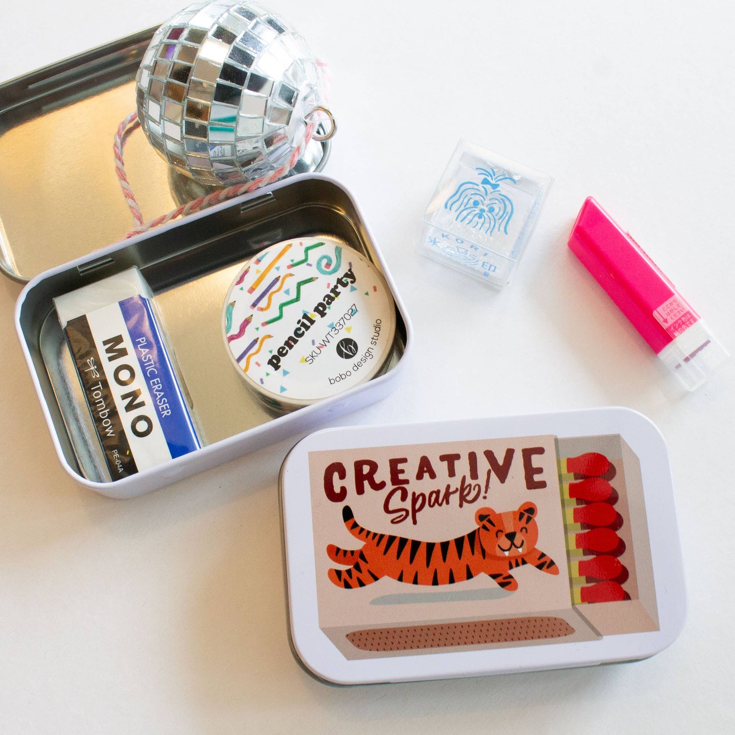 Creative Spark Matches- Stationery Trinket Tin