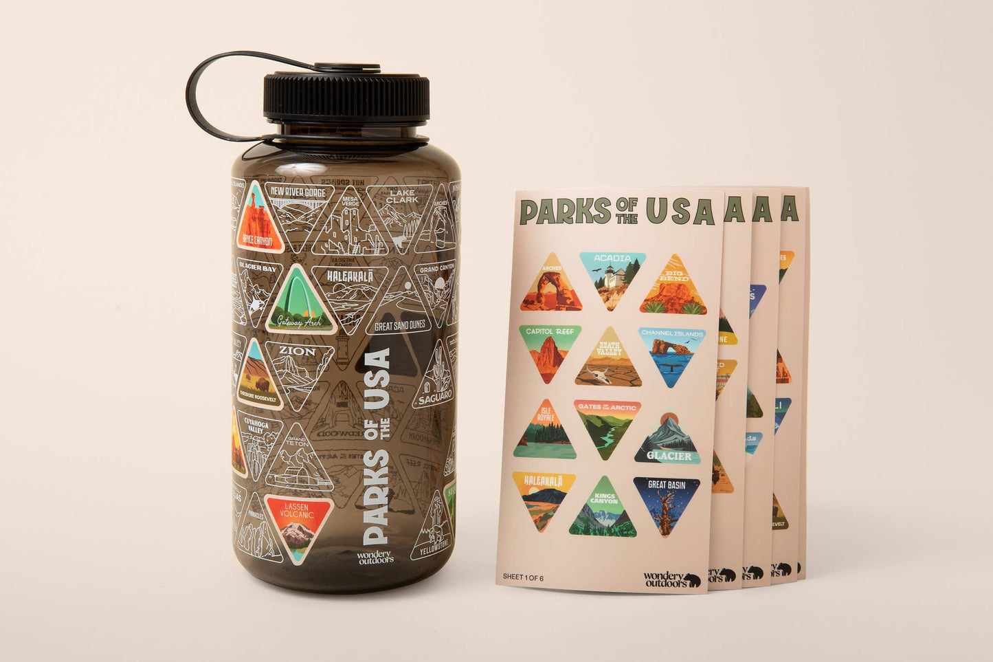 National Parks of the USA - Adventure Bucket List Bottle - 32oz, Plastic