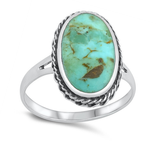 Large Oval Turquoise Ring