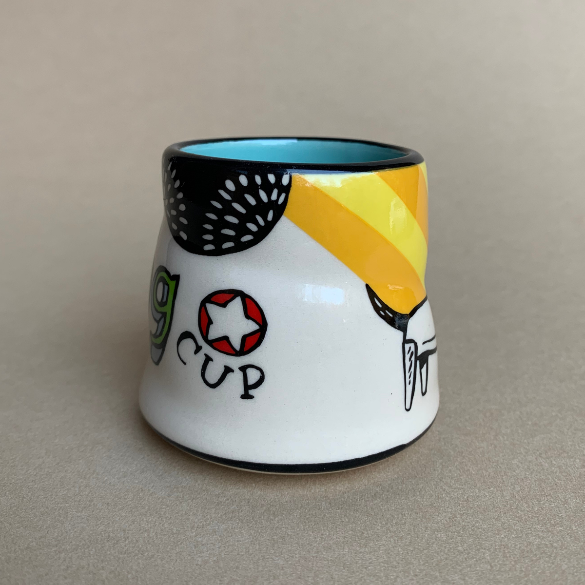 Lucky Little Dog Cup - Small Ceramic Holiday Gift Mug