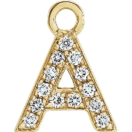 Diamond Letter Charm