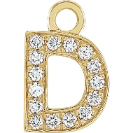 Diamond Letter Charm