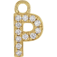 Diamond Letter Charm