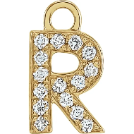 Diamond Letter Charm