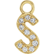 Diamond Letter Charm