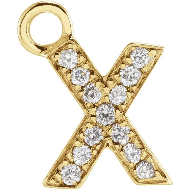 Diamond Letter Charm