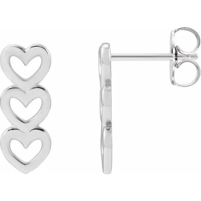 Sterling Silver Heart Earrings