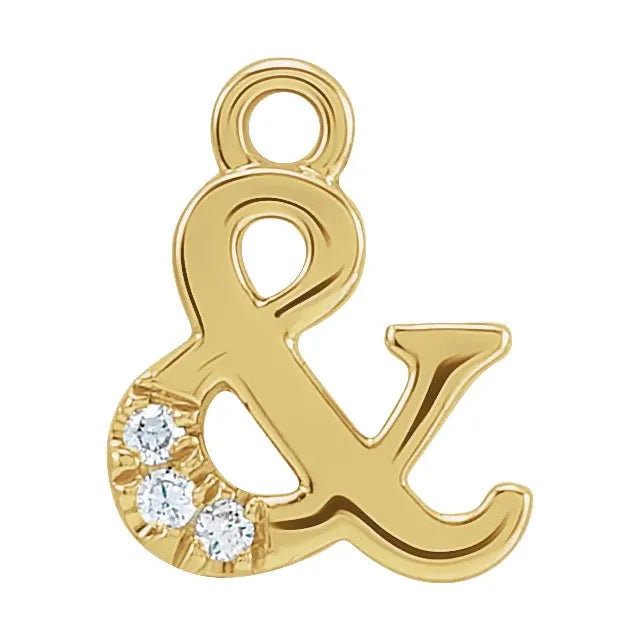 Diamond Ampersand Charm