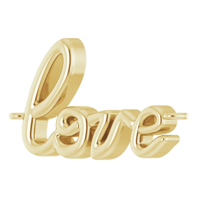 14K Gold LOVE Connector