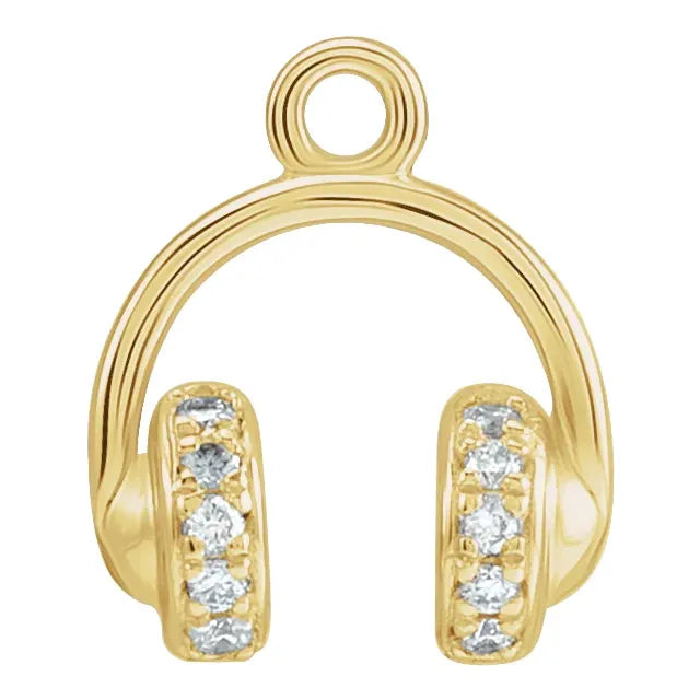 Diamond Headphones Charm