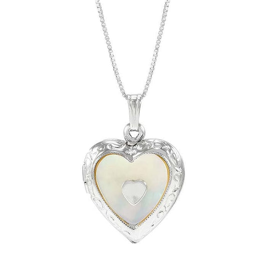 Mother of Pearl Silver Locket