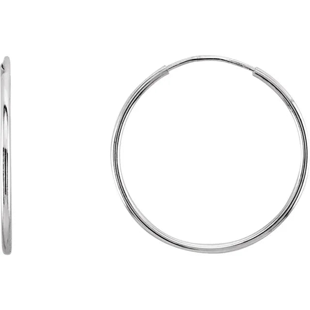14K Endless Hoop Earrings (Pair)